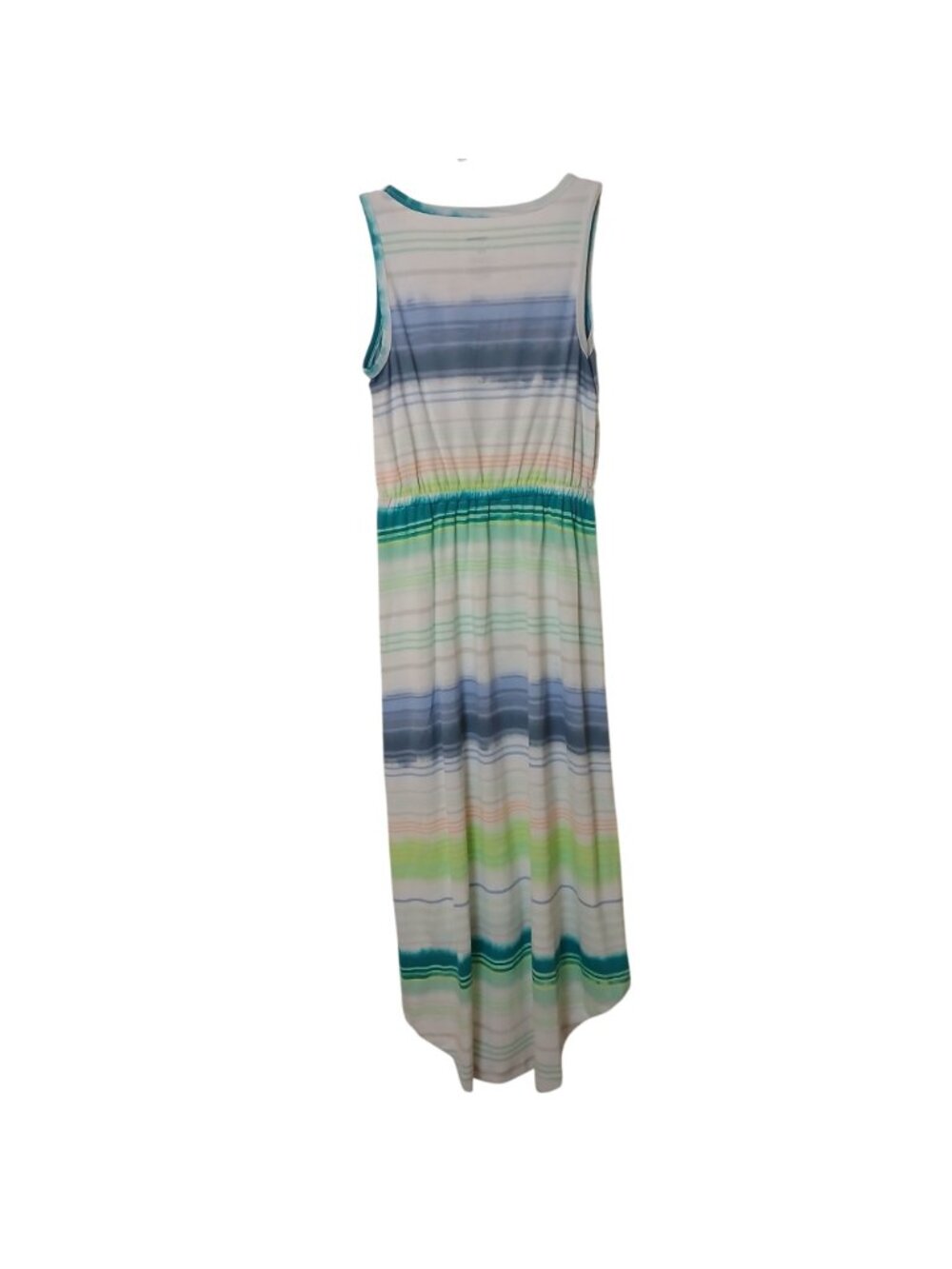 Sonoma Goods For Life Womens PS Striped Sleeveless Maxi Dress HiLow TieWaist I-2 - Picture 2 of 7